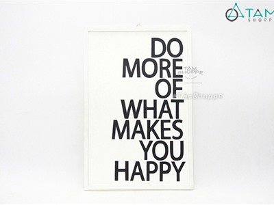 Tranh gỗ Vintage Chữ trắng đen đơn giản số 10